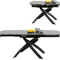 Utdragbart Bord Twist - Svart, 120(30+30)x90cm - KARE Design
