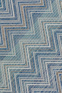 Uterumsmatta Zigzag - Blå, 330x230cm - KARE Design