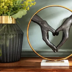 Vas Barfly Blågrå - Glasvas med Dekorativ Mässing - KARE Design