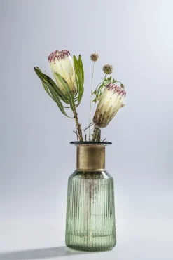 Vas Barfly Grön - Glasvas med Dekorativ Mässing - KARE Design