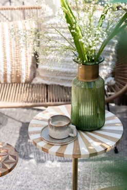 Vas Barfly Grön - Glasvas med Dekorativ Mässing - KARE Design