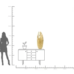 Vas Feathers Guld 91cm - KARE Design