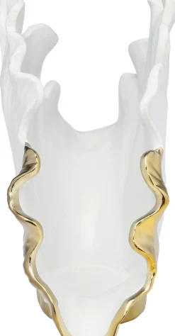 Vas Ginkgo - Vas och Skulptur i Vit/Guld, 45cm - KARE Design