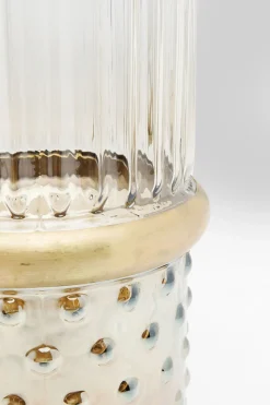 Vas LA - Cylinderformad vas i Glas/Guld, 32cm - KARE Design