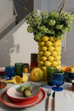 Vas Lemon Juice - Citroner, Gul, 43cm - KARE Design