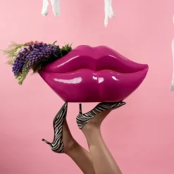 Vas Lips Rosa - Handmålad Unik dekorvas - KARE Design
