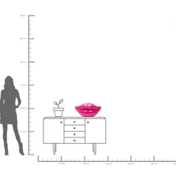 Vas Lips Rosa - Handmålad Unik dekorvas - KARE Design