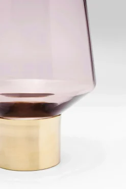 Vas Noble Ring - Glasvas på Fot Tonad Purpur Lila/Mässing, 26cm - KARE Design