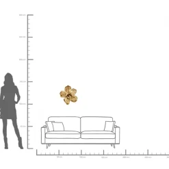 Väggdekoration Orchid Guld 44cm - KARE Design