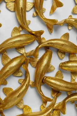 Väggdekoration School of Koi - Guld Ø160cm - KARE Design