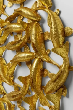 Väggdekoration School of Koi - Guld Ø160cm - KARE Design
