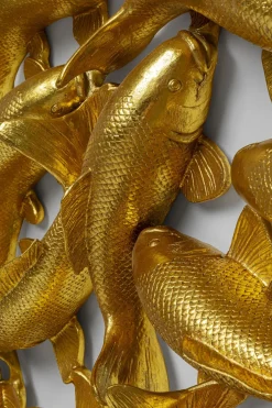 Väggdekoration School of Koi - Guld Ø160cm - KARE Design