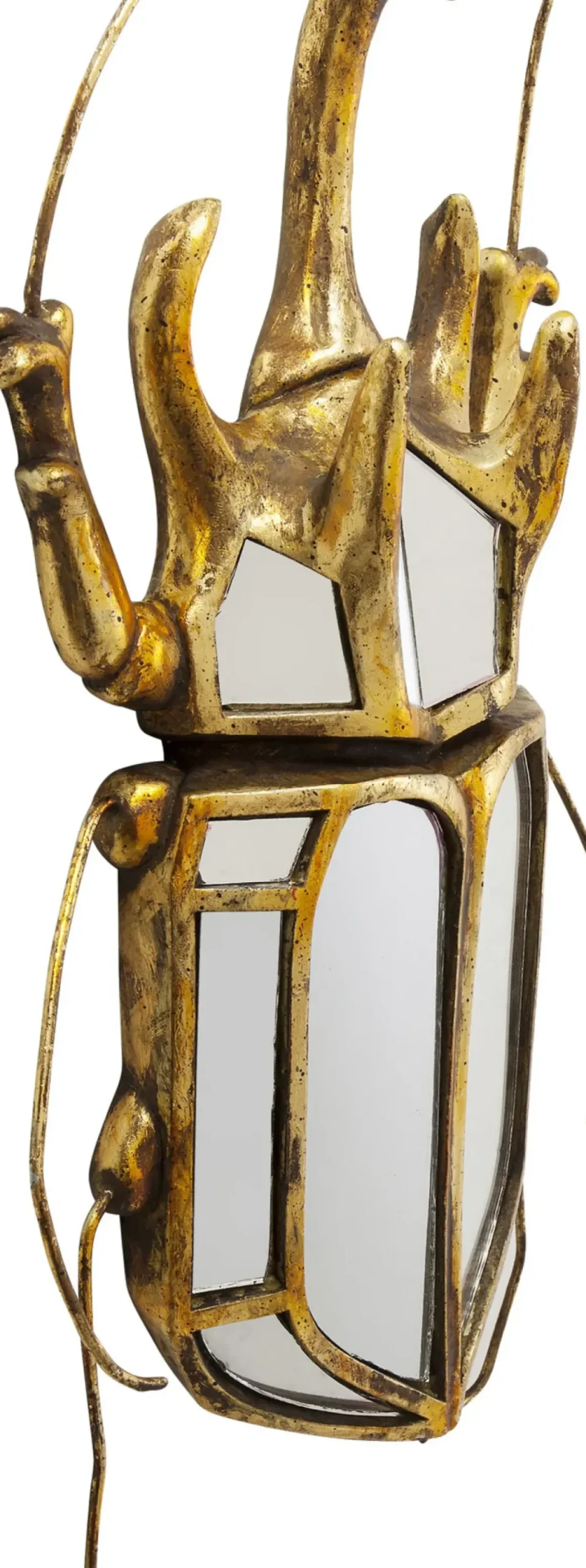 Väggdekor Beetle Mirror - Skulptur Guld/Spegelglas, 39cm - KARE Design