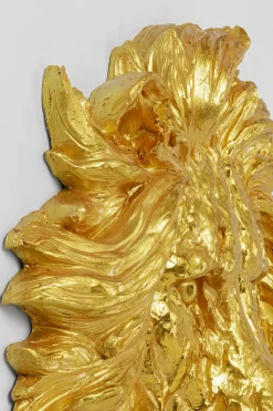 Väggdekor Lion - Skulptur Guld, 90x100cm - KARE Design