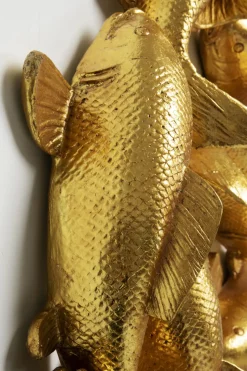 Väggdekor School of Koi - Guld Ø102cm - KARE Design