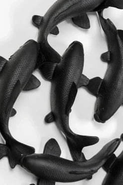 Väggdekor School of Koi, Svart, Ø160cm - KARE Design