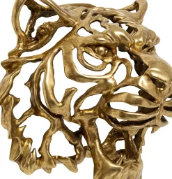 Väggdekor Tiger - Skulptur Guld, 43cm - KARE Design