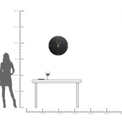 Väggklocka Andrea - Svart, Ø60cm - KARE Design