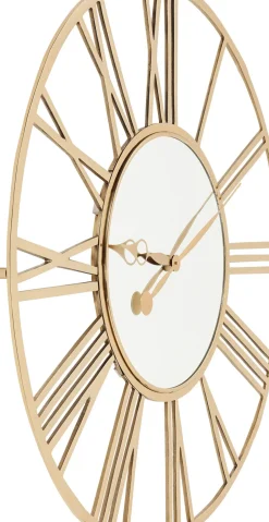Väggklocka Giant Gold - Stor Klocka med Romerska Siffror, Ø121cm - KARE Design