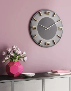 Väggklocka Leonardo Grå/Guld - KARE Design