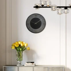 Väggklocka Leonardo Svart, Ø50cm - KARE Design