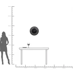 Väggklocka Leonardo Svart, Ø50cm - KARE Design