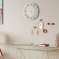 Väggklocka Leonardo Vit, Ø50cm - KARE Design