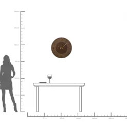 Väggklocka Levi - Brun, Ø60cm - KARE Design