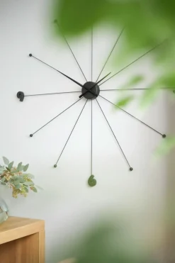 Väggklocka Like Umbrella - Svart, Ø100 - KARE Design