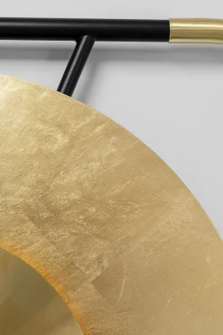 Vägglampa Disc - 6 Lampor i Ram Matt Guld/Svart, 110x185cm - KARE Design