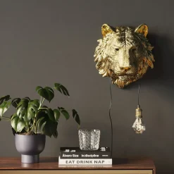 Vägglampa Tiger Head - Guld - KARE Design