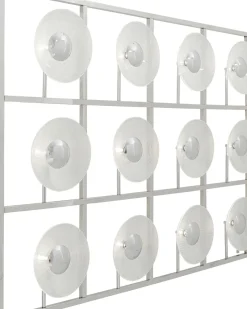 Vägglampa Ufo - 12 Lampor i Ram Krom/Glas, 139x184cm - KARE Design