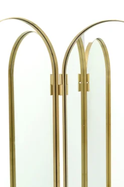 Vikskärm Curve - Skärm av Spegelglas/ Borstad Mässing - KARE Design