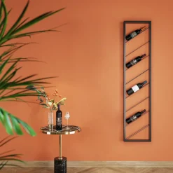 Vinhylla Bistro - Vägghängt Vinställ Svart, 36x160cm - KARE Design